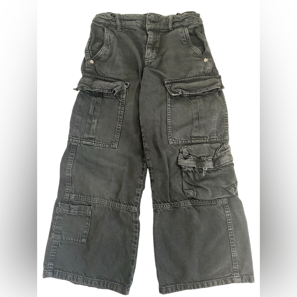 Zara Girls Size 9 Cargo Pants in Dark Gray